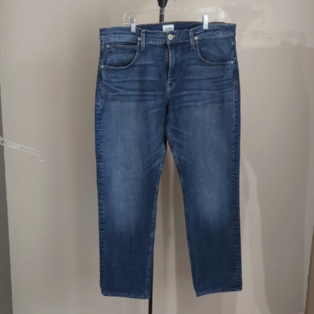 Hudson Byron Straight 5 Pocket Medium Wash Stretch Jean Sz 38